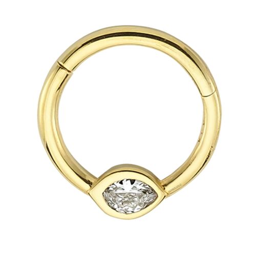 SembolGold - Altın Halka Piercing Tektaş Göz 14 Ayar (1)