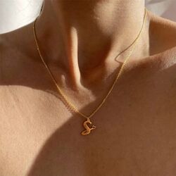 SembolGold - Altın Harf Kolye Kalp Form 14K (1)