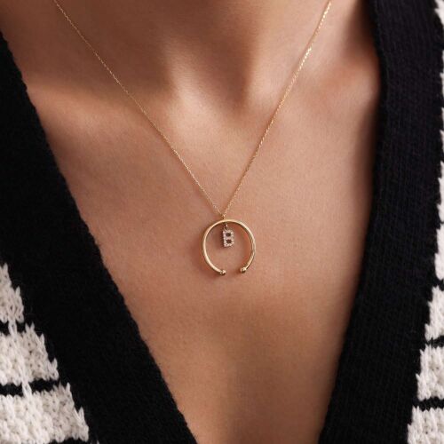 Altın Harf Kolye (Tüm Harfler Mevcut) - SembolGold