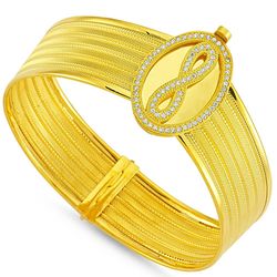 SembolGold - Altın Hasır Kelepçe Beş Sıralı Oval Sonsuzluk (1)