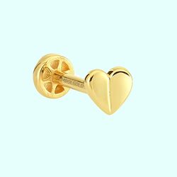 Altın Heart Tragus Piercing 14 Ayar - 1