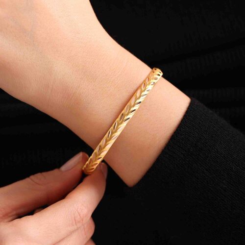 Altın Hediyelik Bilezik Yaprak Form - SembolGold