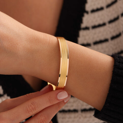 Altın Hediyelik Bilezik Hasır Tasarım - SembolGold