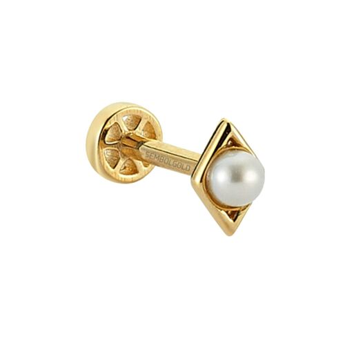SembolGold - Altın İnci Tragus Piercing 14 Ayar (1)