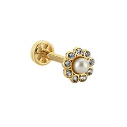 SembolGold - Altın İnci Tragus Piercing 14 Ayar (1)