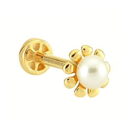 SembolGold - Altın İnci Tragus Piercing 14 Ayar (1)