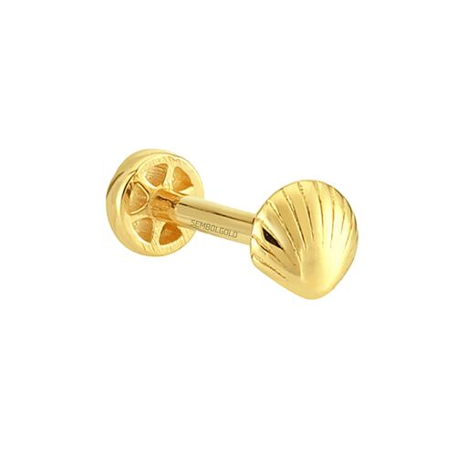 SembolGold - Altın İstiridye Tragus Piercing 14 Ayar (1)