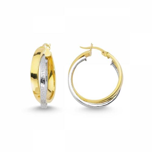 Altın İtaly Halka Küpe 2 Sıralı - SembolGold