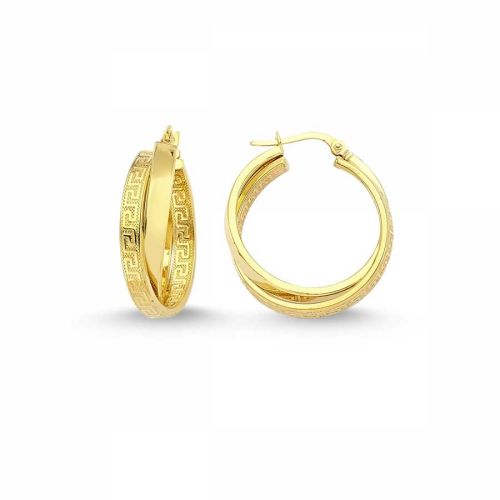 Altın İtaly Halka Küpe İki Halkalı - SembolGold