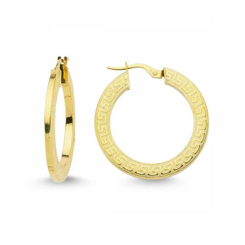 Altın İtaly Klasik Halka Küpe - SembolGold