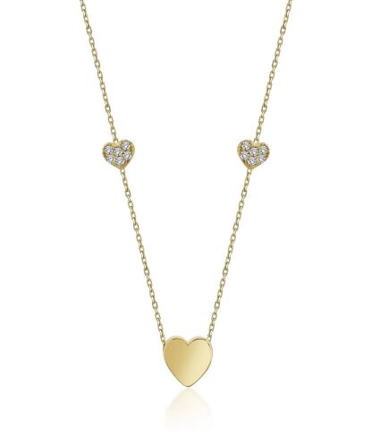 Altın Kalpli Kolye Aile - SembolGold