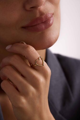 Altın Kalpli Yüzük - SembolGold