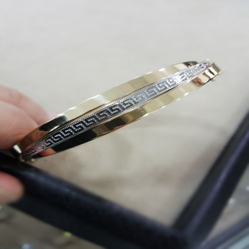 Altın Kelepçe 14K Grek 12 mm - SembolGold