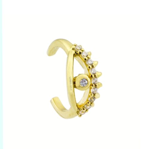 SembolGold - Altın Kıkırdak Küpe 14 Ayar Earcuff Göz (1)
