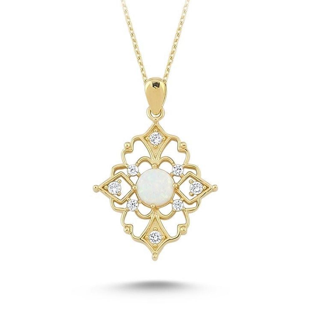 

Altın Kolye Opal Taşlı 14k Gold