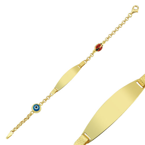 Altın Künye Çocuk Nazarlı ve Uğur Böcekli - SembolGold