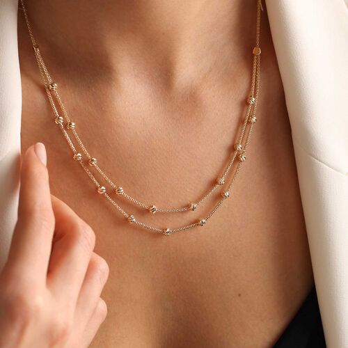 Altın Kuş Kafesi Zincir İki Sıra Dorikalı - SembolGold