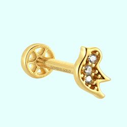 Altın Kuş Tragus Piercing 14 Ayar - Thumbnail