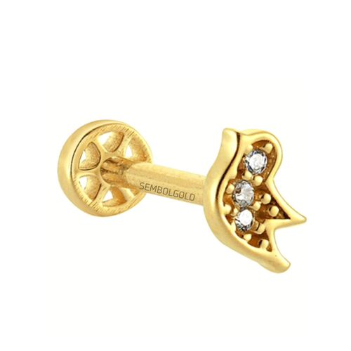 SembolGold - Altın Kuş Tragus Piercing 14 Ayar (1)