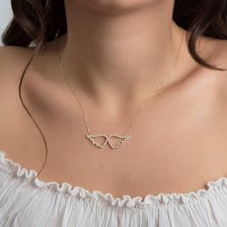 SembolGold - Altın Melek Kanadı Kolye 14K Gold (1)
