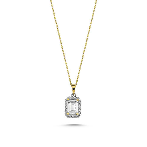 SembolGold - Altın Mini Set Baget Taşlı 3lü Takım (1)