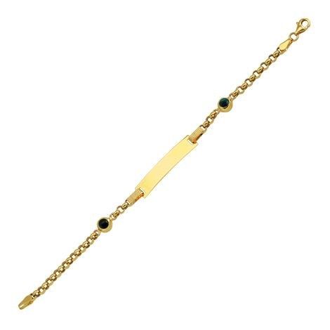 Altın Nazar Boncuklu Çocuk Bileklik - SembolGold