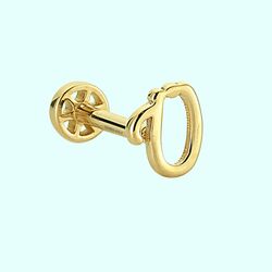 Altın Piercing -O- Harf 14 Ayar Tragus - Thumbnail