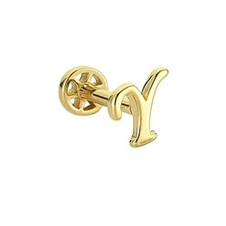 SembolGold - Altın Piercing -Y- Harf 14 Ayar Tragus (1)
