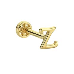SembolGold - Altın Piercing -Z- Harf 14 Ayar Tragus (1)
