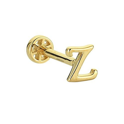 SembolGold - Altın Piercing -Z- Harf 14 Ayar Tragus (1)