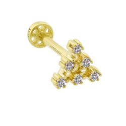 SembolGold - Altın Piramit Tragus Piercing 14 Ayar (1)