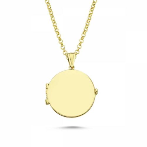 Altın Resimli Kolye Doç Zincirli - SembolGold