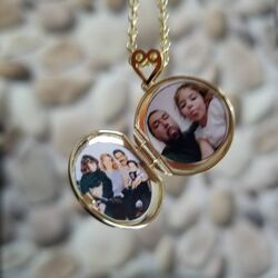 SembolGold - Altın Resimli Kolye Doç Zincirli Yuvarlak (1)