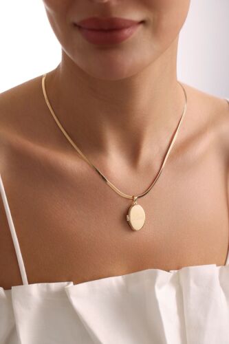 Altın Resimli Kolye Love Mod - SembolGold