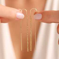 Altın Sallama Küpe İtaly Nail Scissors 6 cm - Thumbnail