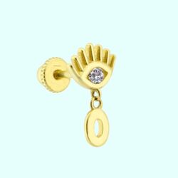 SembolGold - Altın Sallantılı Harf Piercing Harfler Mevcut (1)