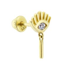 Altın Sallantılı Harf Piercing Harfler Mevcut - Thumbnail