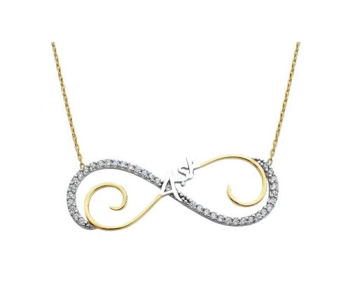 Altın Sonsuz Kolye Aşk Tasarımlı - SembolGold
