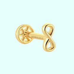Altın Sonsuzluk Tragus Piercing 14 Ayar - Thumbnail