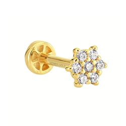SembolGold - Altın Taşlı Tragus Piercing 14 Ayar (1)