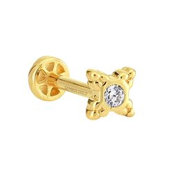 SembolGold - Altın Taşlı Tragus Piercing 14 Ayar (1)
