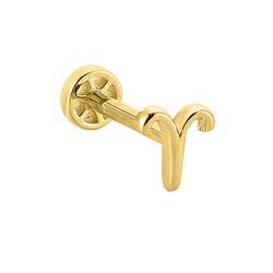 SembolGold - Altın Tragus Piercing 14 Ayar Koç Burcu (1)