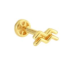 SembolGold - Altın Tragus Piercing 14 Ayar Kova Burcu (1)