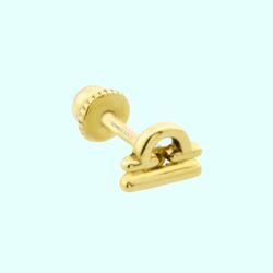 Altın Tragus Piercing 14 Ayar Terazi Burcu - Thumbnail