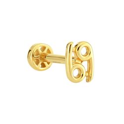 SembolGold - Altın Tragus Piercing 14 Ayar Yengeç Burcu (1)