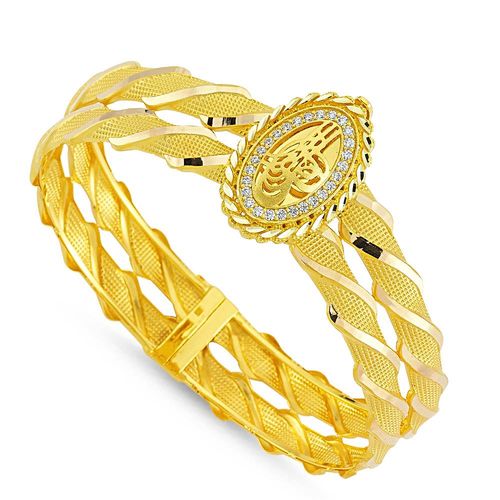 SembolGold - Altın Tuğralı Kelepçe Oval Jessica (1)