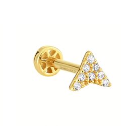 SembolGold - Altın Üçgen Tragus Piercing 14 Ayar (1)