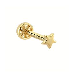 SembolGold - Altın Yıldız Tragus Piercing 14 Ayar (1)