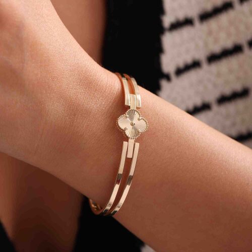 Altın Yonca Kelepçe Aynalı - SembolGold