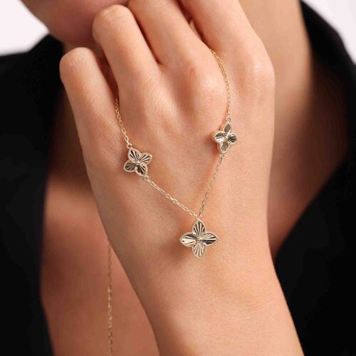 Altın Yonca Kolye 3'lü - SembolGold